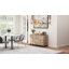 Buffet industriel avec rangement grain de bois brun