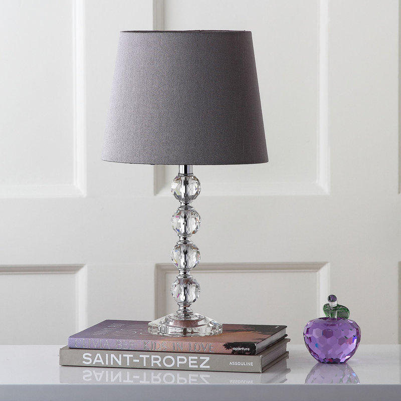 Dassas Crystal Table Lamp, Dark Gray