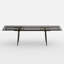 Table de salle à manger extensible moderne 94,6 po avec plateau en verre trempé et pieds en métal