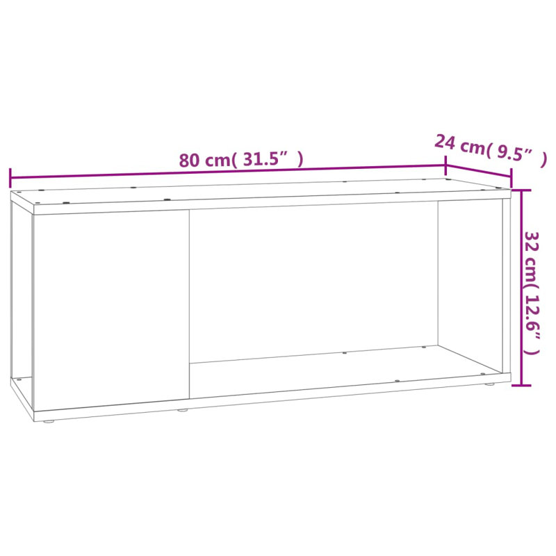 Crédence de rangement l 31,5 po Tiho, Blanc