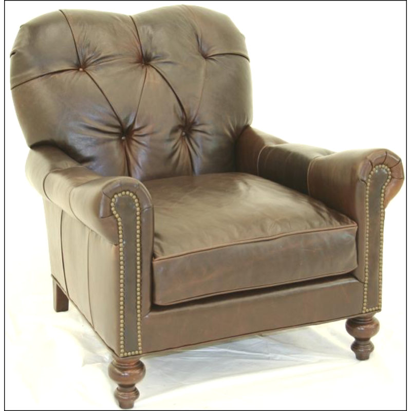 Leather Armchair, Africa Antique Red, Brushy Bayou, Old Gold E