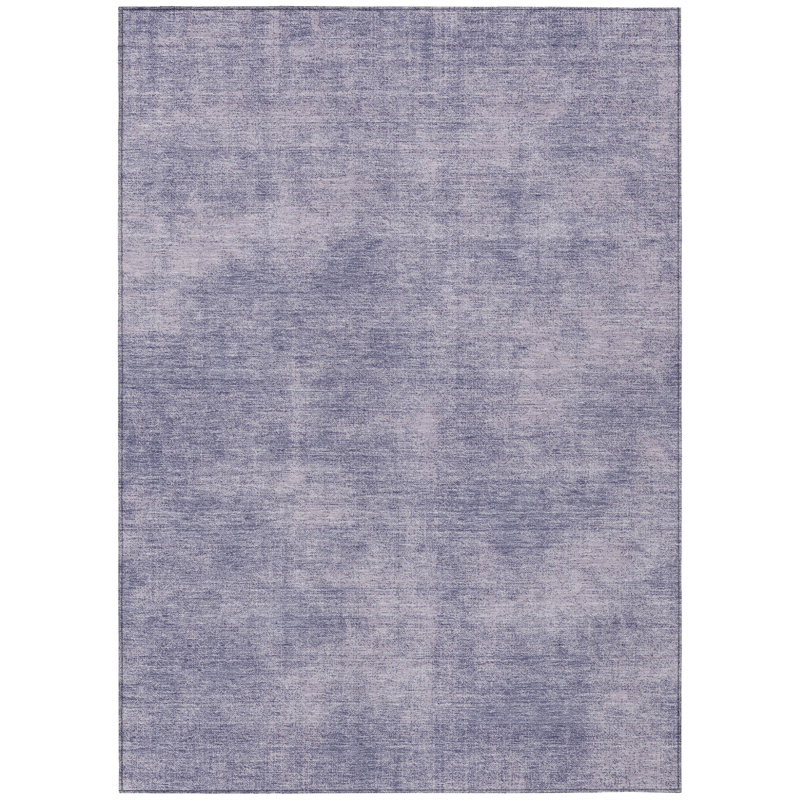 Purple Flat Woven Synthetic Indoor/Outdoor Area Rug 3' x 5'