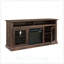 Meuble télé contemporain avec meuble télé et foyer encastrable 18 po pour téléviseur de 65 po ou moins avec espace de rangement ouvert et fermé