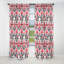 Ikat rose et noir Splendor - rideau Ikat - rideau ikat occultant en velours - 1 panneaux-107535200