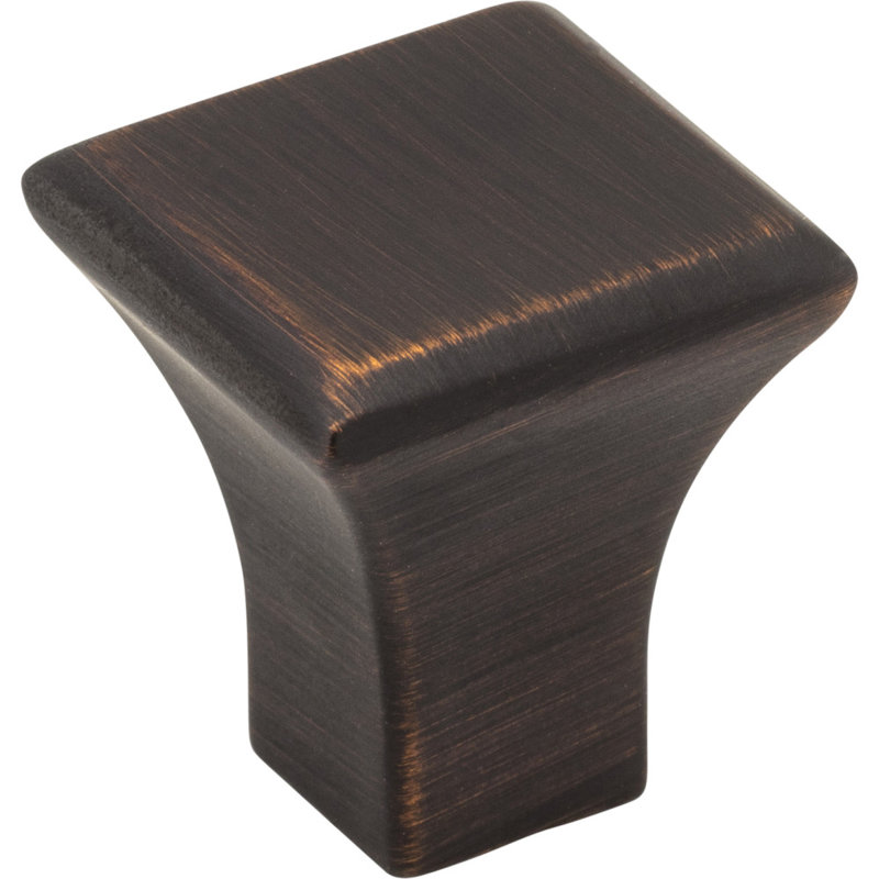 Marlo Square Knob, Brushed Oil Rubbed Bronze, 1"