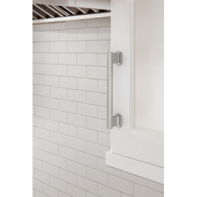 Triomphe 5-1/16 inch (128mm) Center-to-Center Satin Nickel Cabinet Pull, 10 Pack