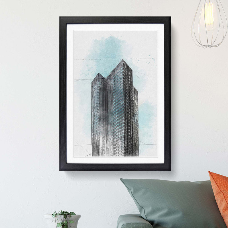 Sketching the Architecture Vol.44 - Framed Print, Black Framed, 87cm H x 62cm W x 2cm D