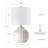 18in Ivory Ceramic Table Lamp with Drum Shade