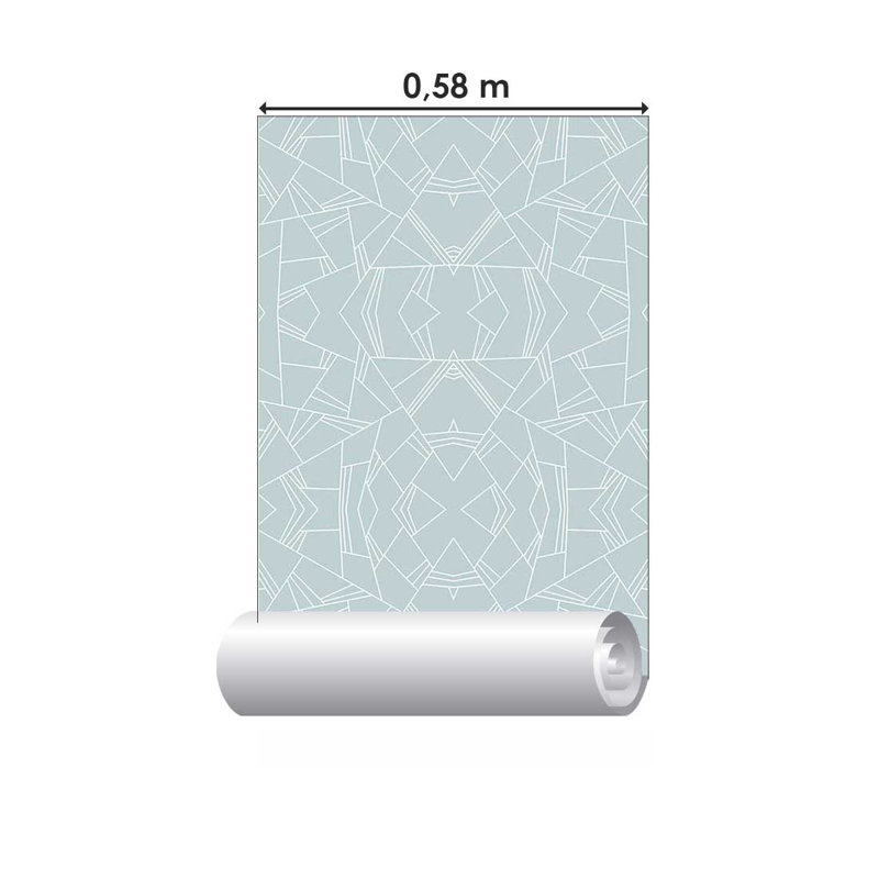 Abstract Geometric Blue Peel & Stick Wallpaper N08015