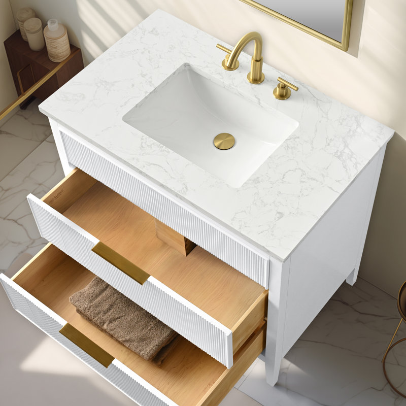 Emma 36" W Single Vanity, White