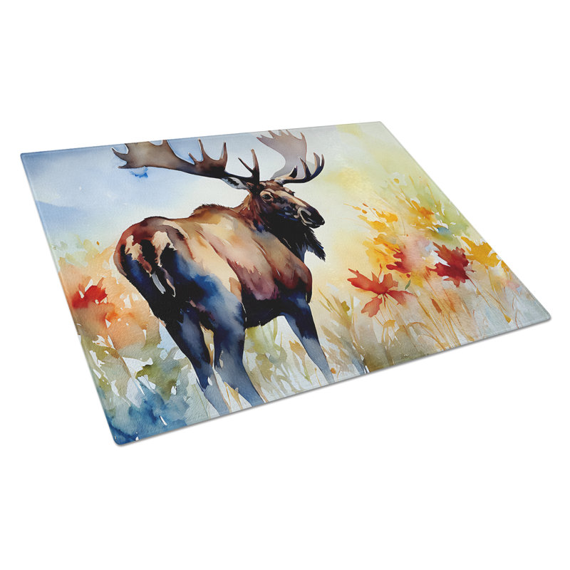 Moose Glass Cutting Board Large