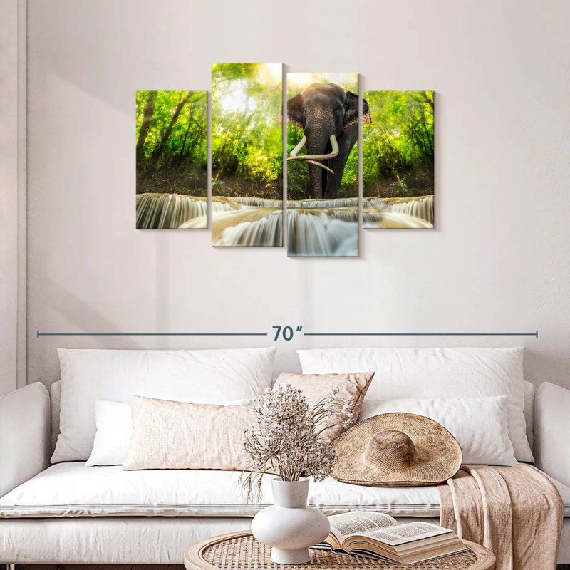 Brampt Waterfall Elephant, 27'' H x 43'' W