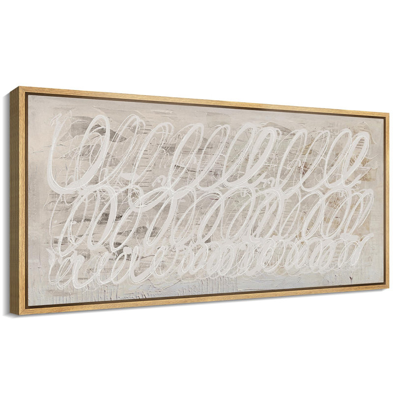 Abstract Pastel Lines " White Abstract Calligraphy Antique Retro Fine Art Colorful Bedroom Extra Large Wall Decor " by White Abstract Calligraphy