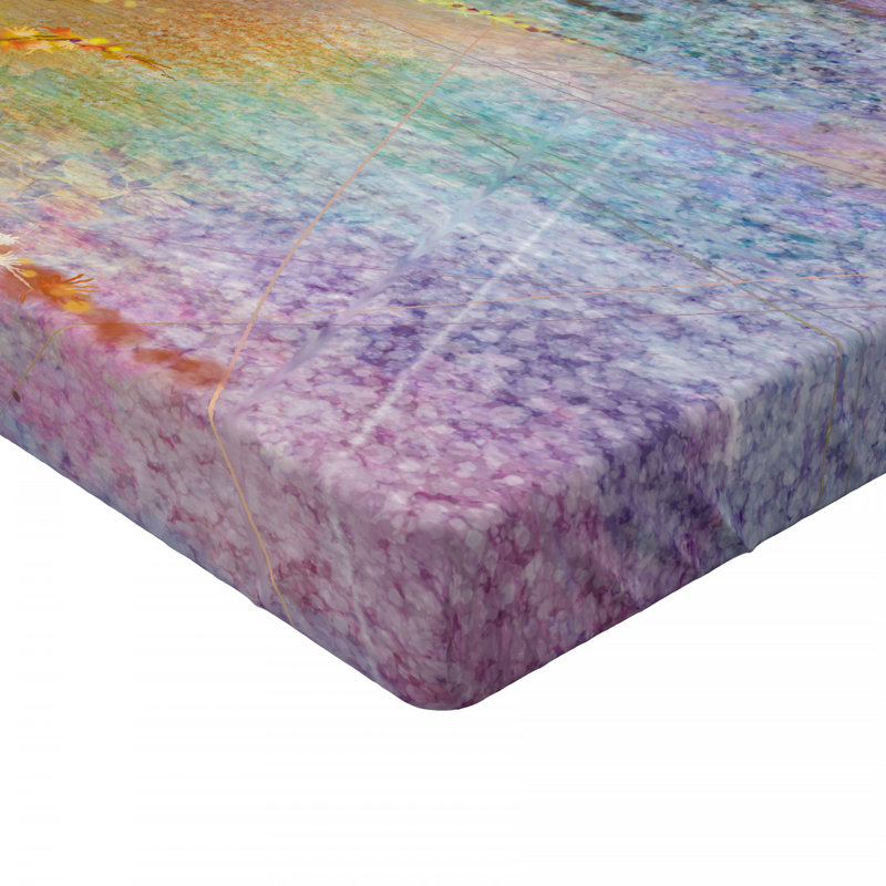 Microfiber Floral Fitted Sheet, Twin Fitted Sheet