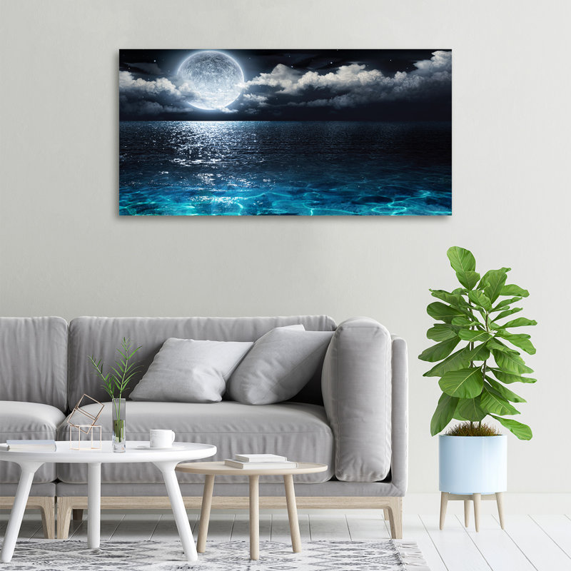 Full Moon - Wrapped Canvas Print, 50cm H x 100cm W