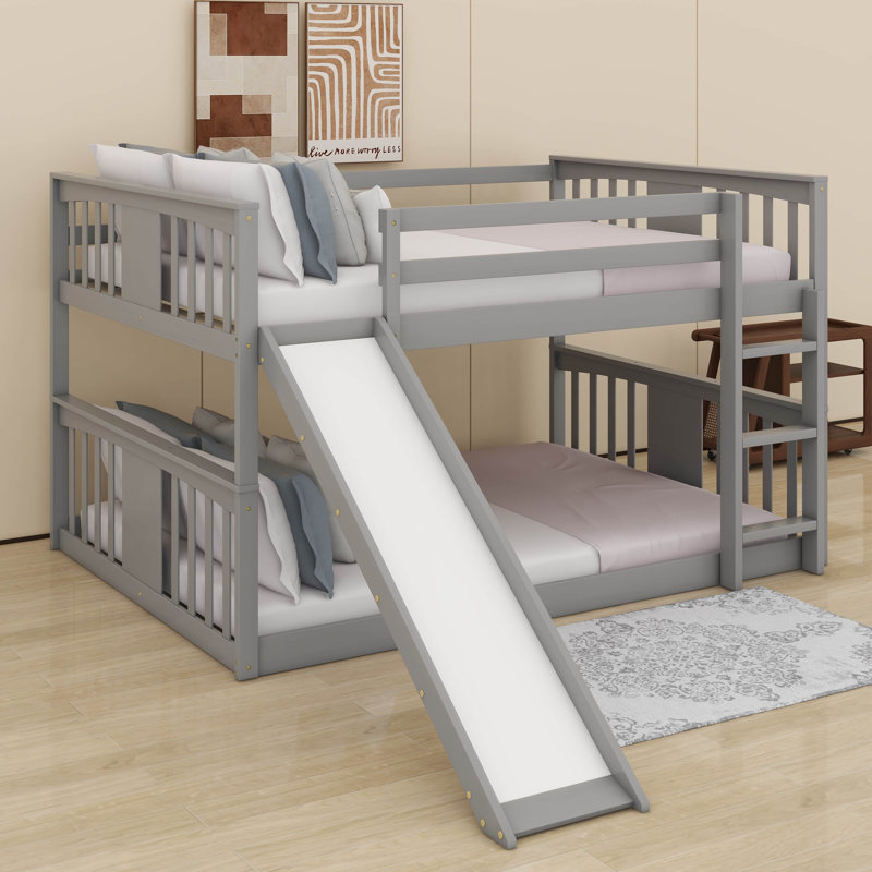 Full Over Full Bunk Bed With Ladder With Slide