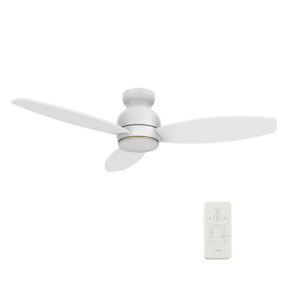 48'' 3 - Blade LED Smart Standard Ceiling Fan with Remote Control and Light Kit Included.