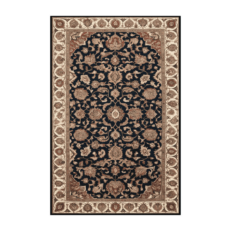Tapis brun lavable à la machine, Rectangulaire 2 pi x 3 pi
