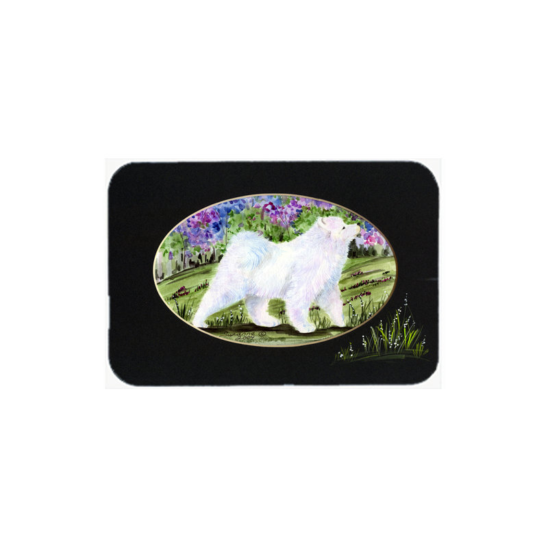 East Urban Home Samoyed Glass Cutting Board