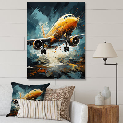 Orange Aerodynamics Plane - Plane Canvas Prints