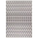 Simplicity Comfort Cotton Checkered Area Rug in Gray/Ivory