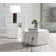 Mirrored Abstract Geometric Coffee Table Silver