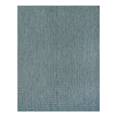 Tapis bleu sarcelle intérieur / extérieur Sevim