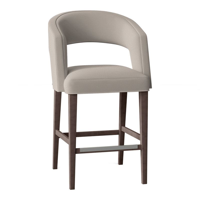 Bryant Upholstered Stool with Solid Wood Frame, Tobacco, Perigold Scardino Alabaster