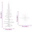 Arbre de Noël en bois vidaXL naturel 59,06 po en bois de pin massif