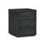 Sleek Modern Charcoal Grey 3-drawer Nightstand | Full Extension Bedside Storage End Table | Gift Idea