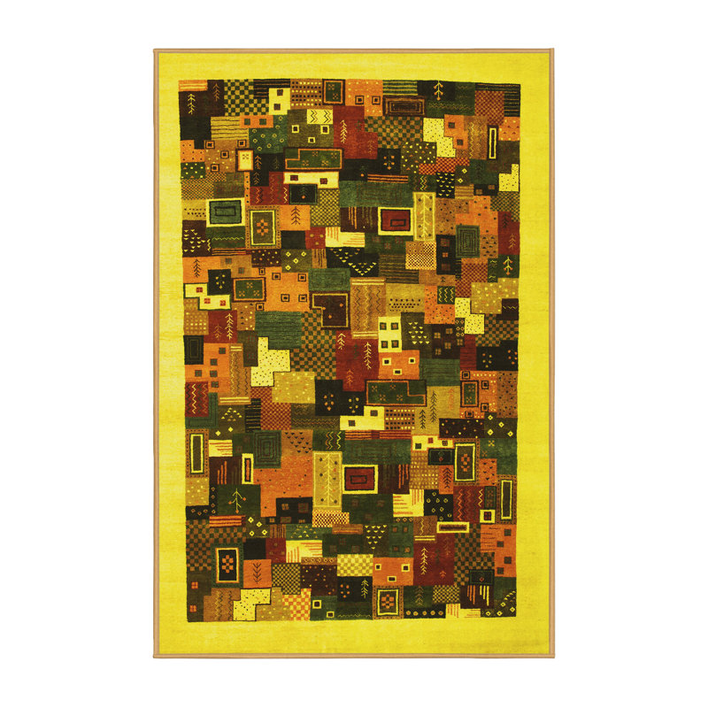 Performance Patchwork Indoor Rug, Rectangle 8' x 10'