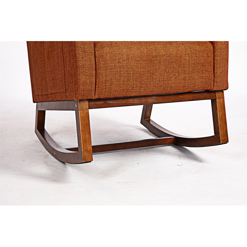 Chaise d'appoint moderne rembourrée, Lin brun