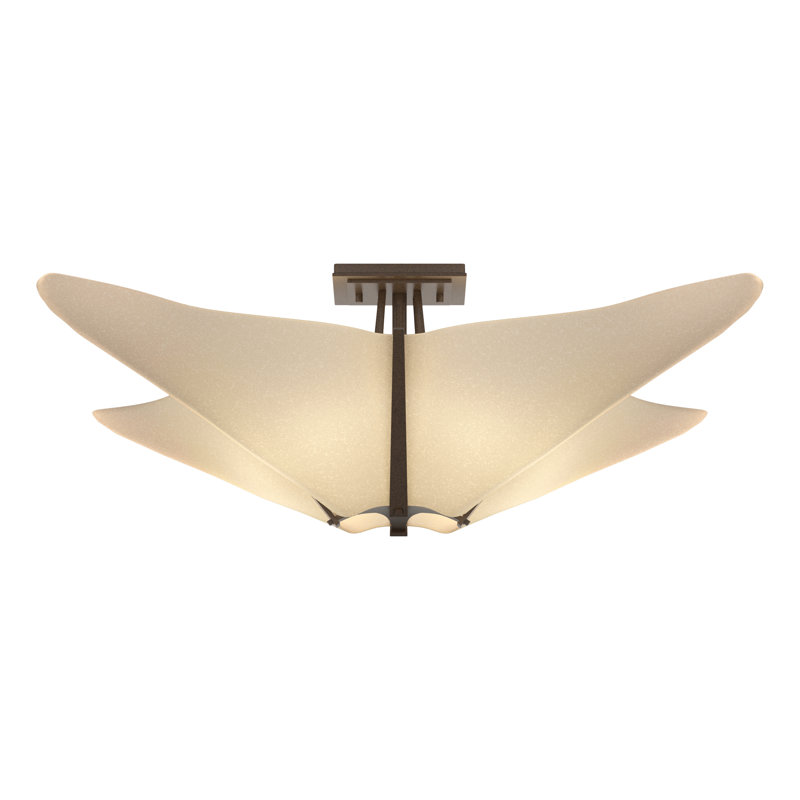 Plafonnier semi-encastré 22,5 po Kirigami, Bronze translucide