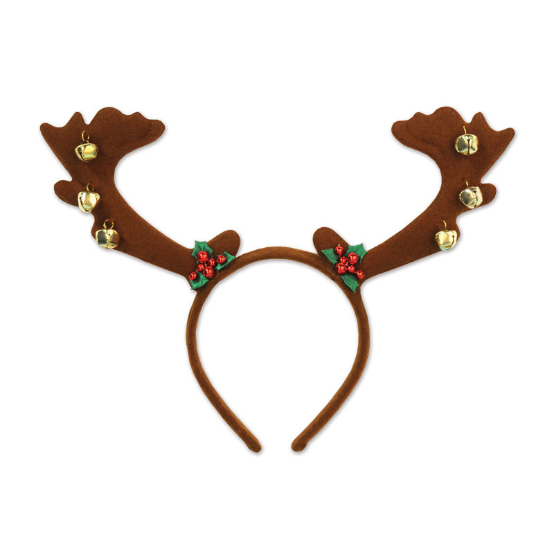 Bois de renne de Noël avec clochettes
