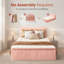 Lit plateforme tapissier, aucun assemblage requis Lit de compression avec matelas à ressorts-1116818221-1116873943