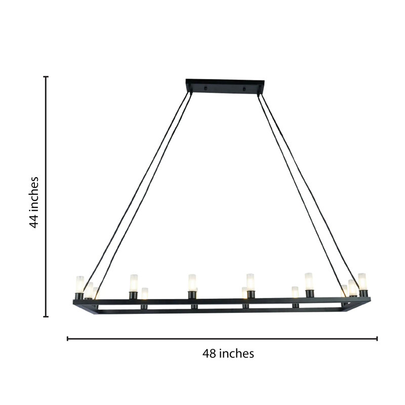 Hemmings 14 - Light Dimmable Linear Chandelier