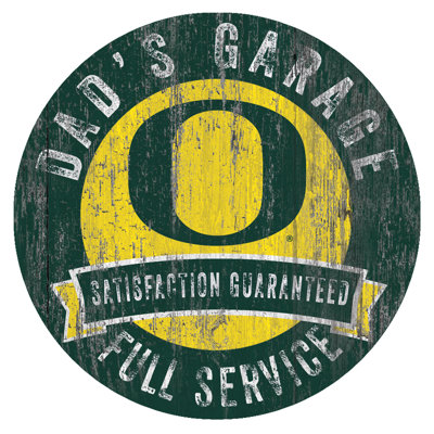 «NCAA Dad's Garage Sign», impression sur bois