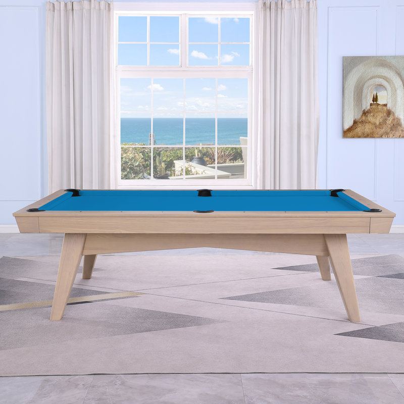 Table de billard sans ardoise ModArt, Bois flottant, Bleu tournoi, 8 pi
