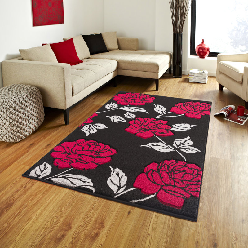 Herscher Floral Area Rug, Rectangle 60 x 110cm