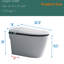 Toilette bidet intelligente - Siège à ouverture / fermeture automatique, affichage à DEL, eau chaude, sécheuse, divers modes de lavage avec fonction de capteur de pied, porcelaine blanche chauffée à l'eau, modes multiples, désodorisation