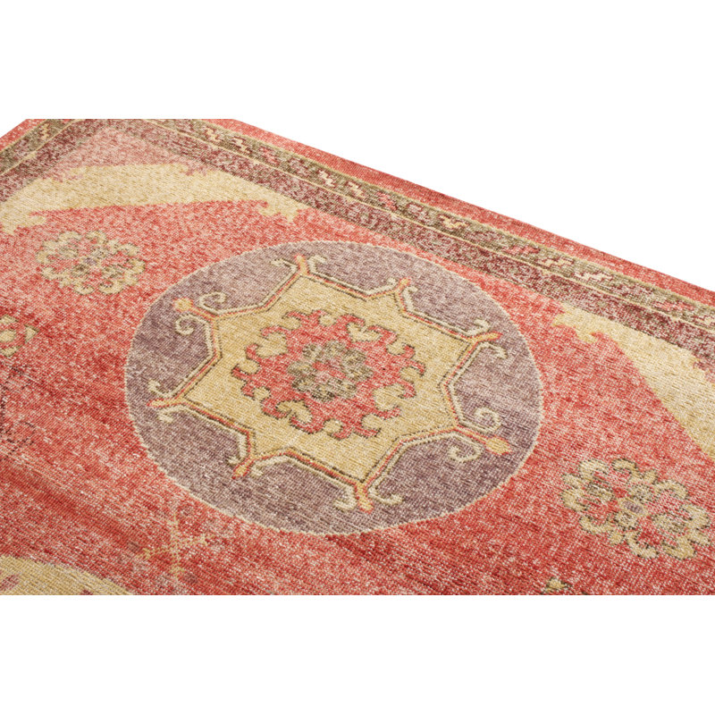 Distressed Homage Handmade Kilim Wool Floral Area Rug, Rectangle 12' x 18'