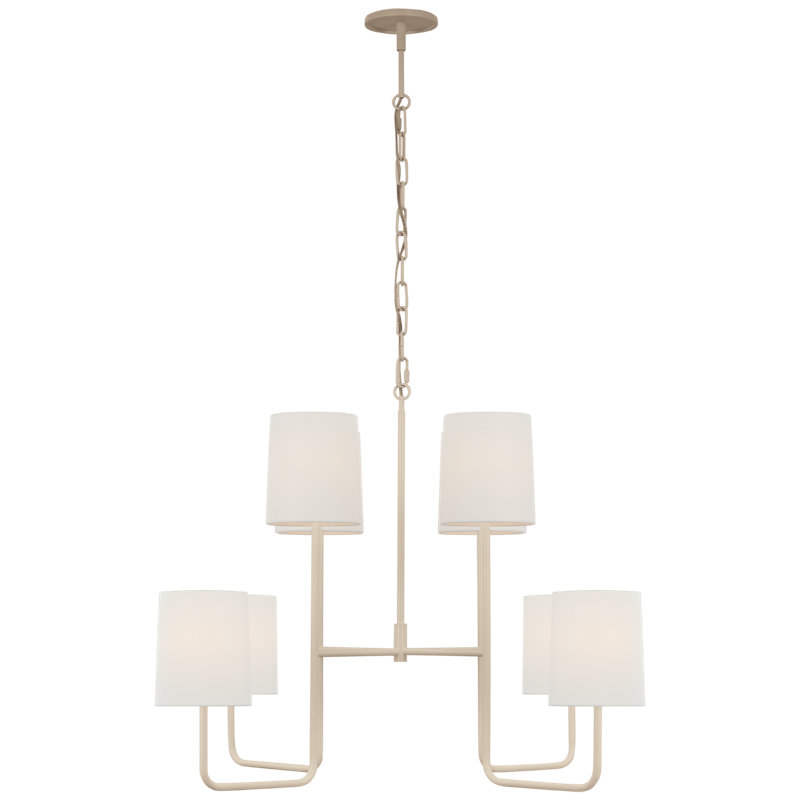 Go Lightly 8 - Light Chandelier, China White, White