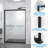 44-48"X72" Aluminum Frame Double Sliding Shower Door,Bypass Bathroom Sliding Door With Premium 5/16" (8Mm) Clear Tempered Glass Hardware Sliding Glass Shower Enclosure Finished
