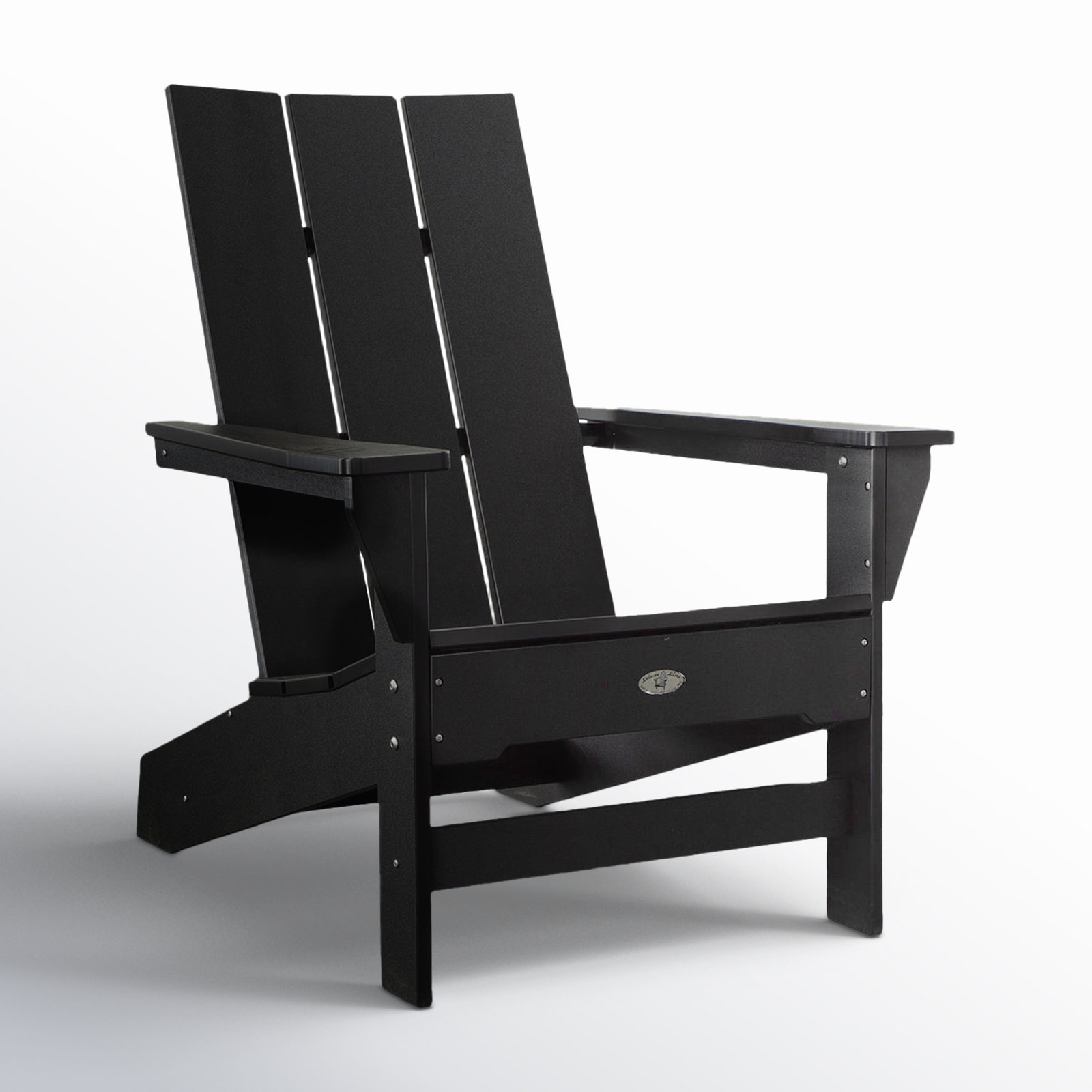 Zoe Outdoor Adirondack Chair, Black