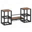Wine Bottle & Glass Rack Rustic Brown