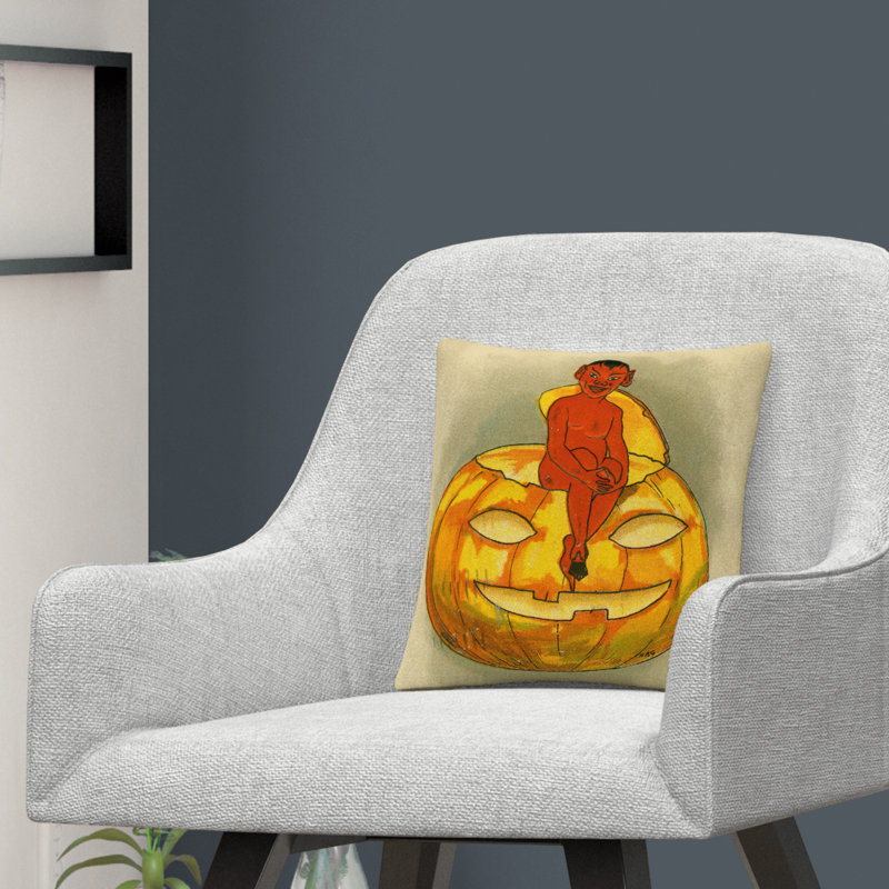 Coussin décoratif ABC Little Devil on Pumpkin