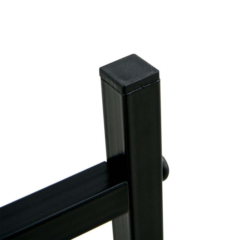 Ixchell Glass Top End Table, Black/Clear