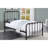 Twin Size Metal Bed Frame In Dark Bronze - Bedroom Furniture Without Box Spring No Required For Setup-407501361-407501327
