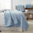 Oversized Quilted Throw Blue 60x70"