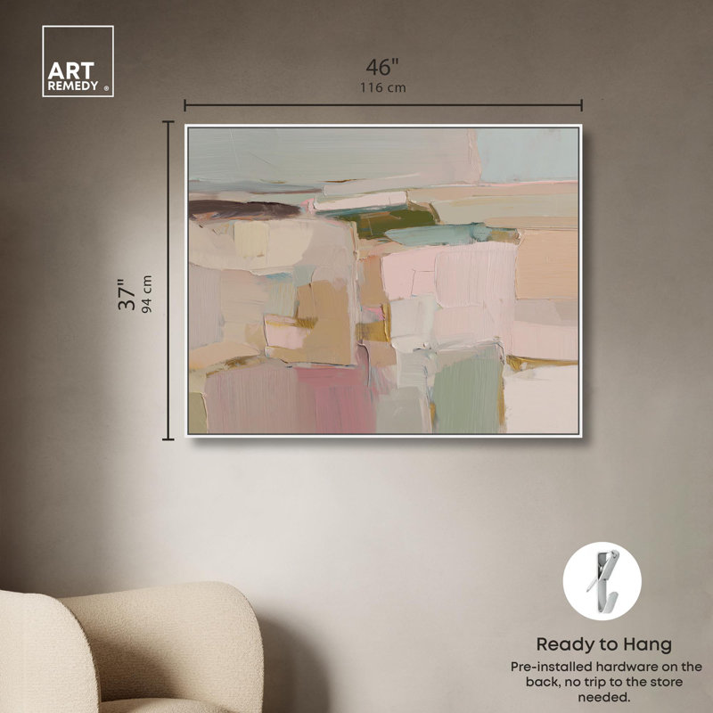 Impression sur toile «Tender Touch I Boho Decor» par Art Remedy, H 20 po x l 16 po, Cadre doré